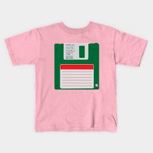 Floppy Disk (Cadmium Green Colorway) Analog / Computer Kids T-Shirt